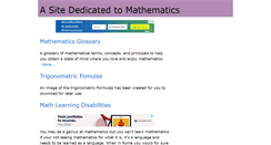 Desktop Screenshot of mathematics.6pie.com